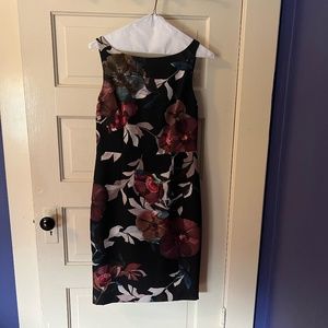 Trina Turk Black Floral Sleeveless Dress — size 6